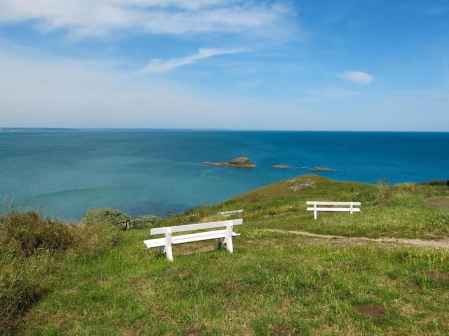 Appart Vue Mer-Au Pied Du Chemin De Randonnee " Bassan" بلانْرونوال المظهر الخارجي الصورة